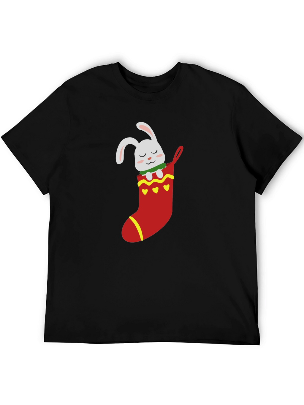 Bunny in Stocking Graphic T-Shirt