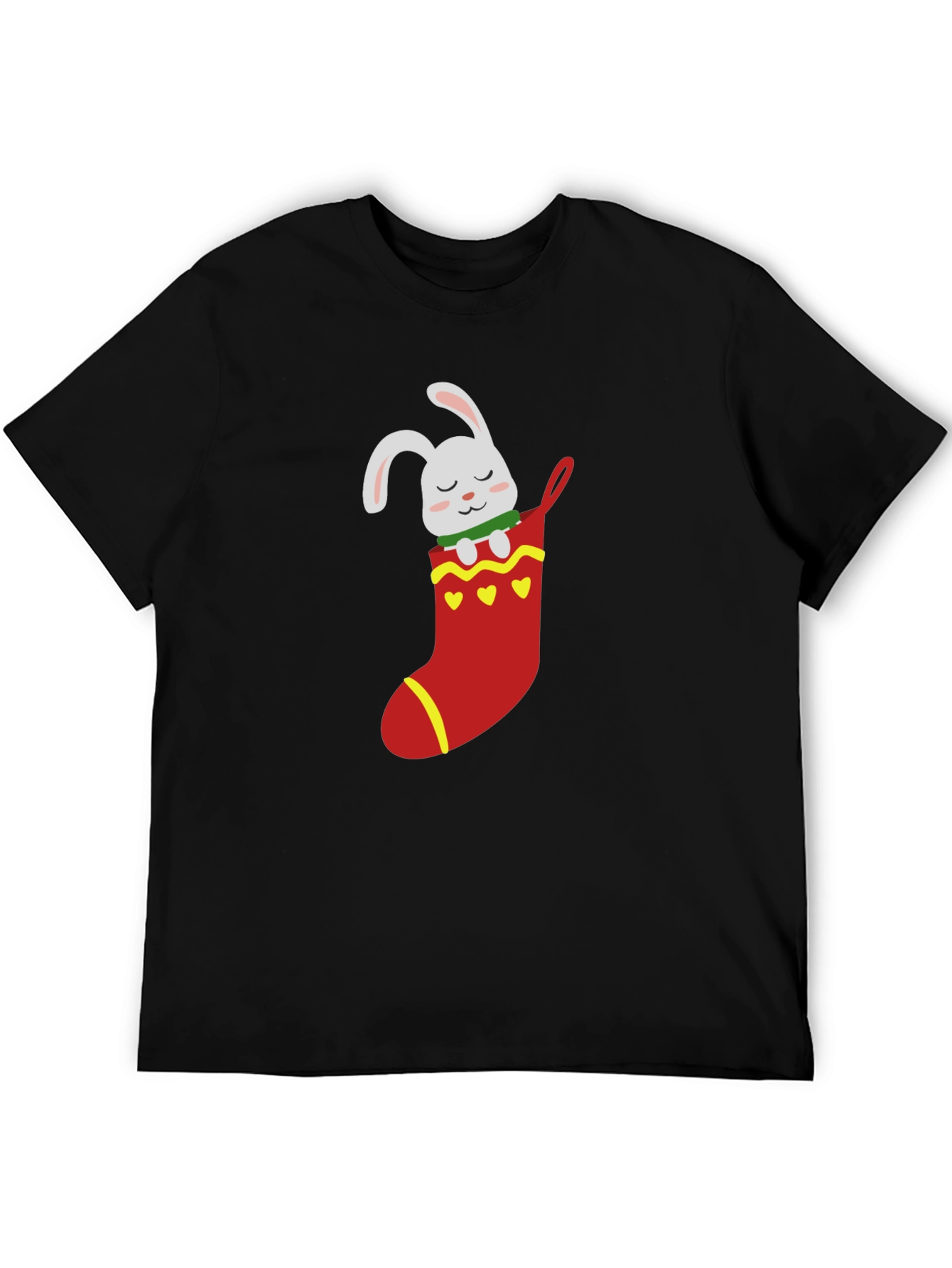 Bunny in Stocking Graphic T-Shirt