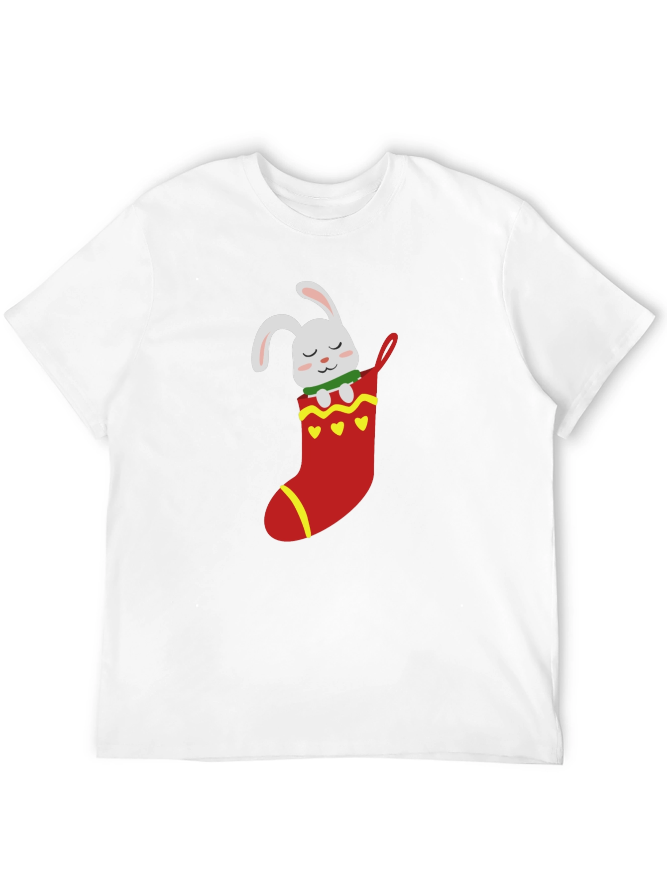 Bunny in Stocking Graphic T-Shirt