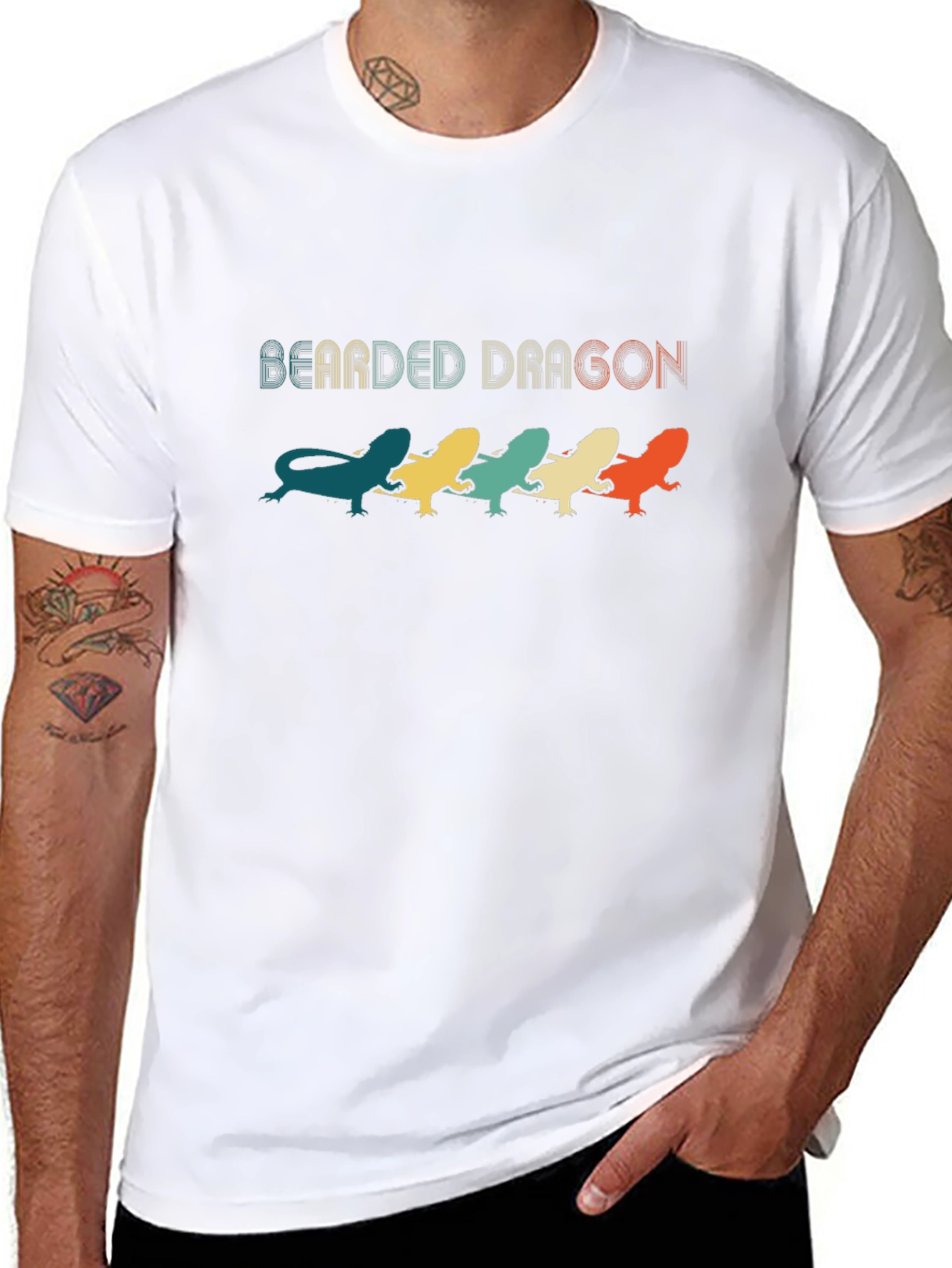 Retro Bearded Dragon T-Shirt - Cool Lizard Lover Tee