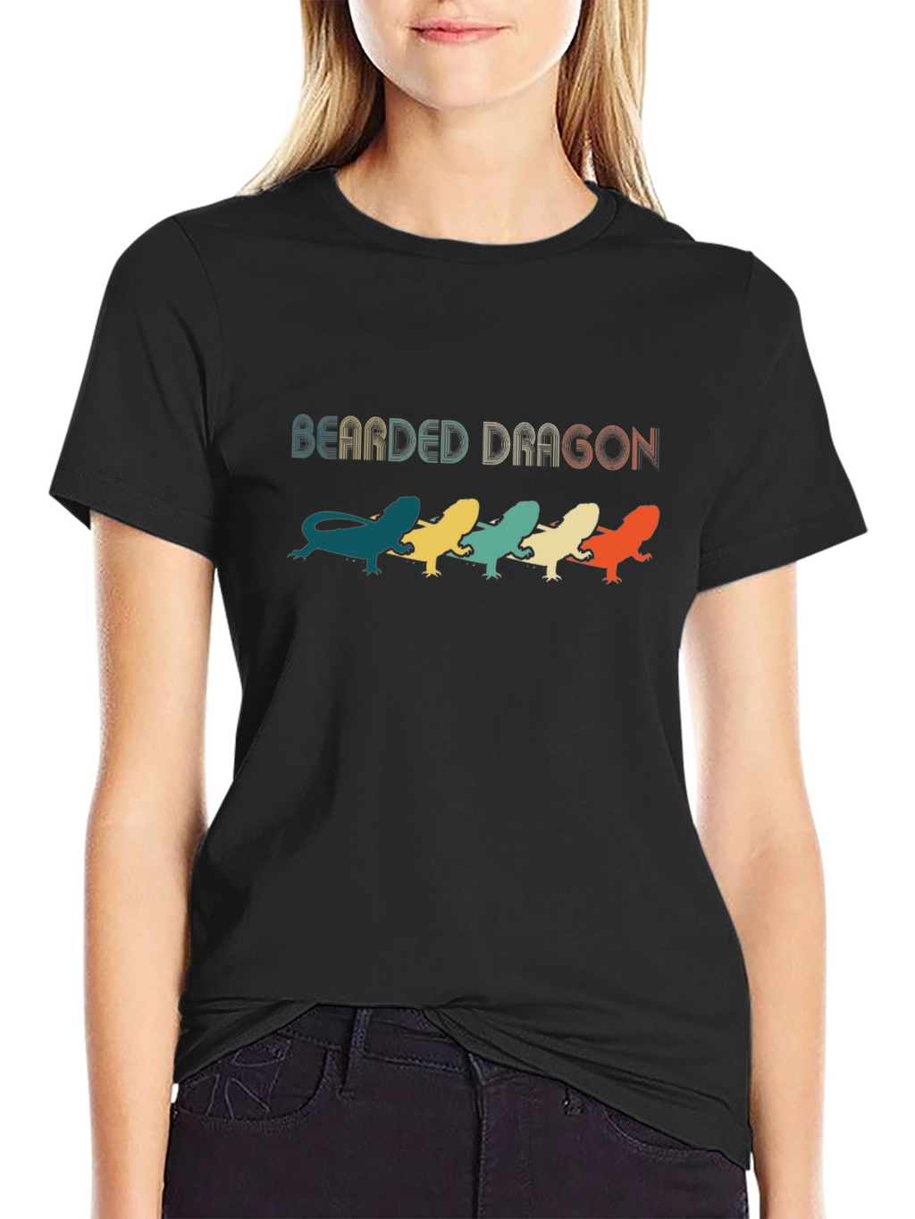 Retro Bearded Dragon T-Shirt - Cool Lizard Lover Tee