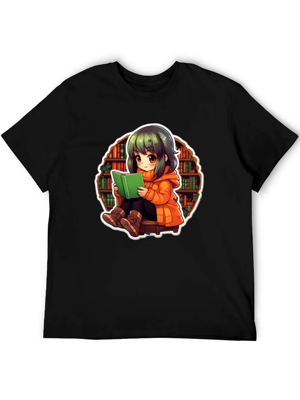 Anime Girl Reading T-Shirt - Book Lover Tee