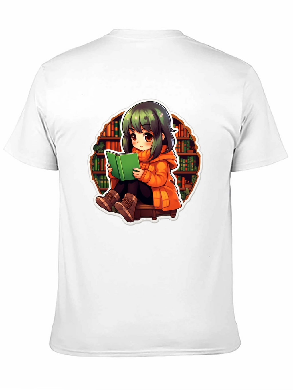 Anime Girl Reading T-Shirt - Book Lover Tee