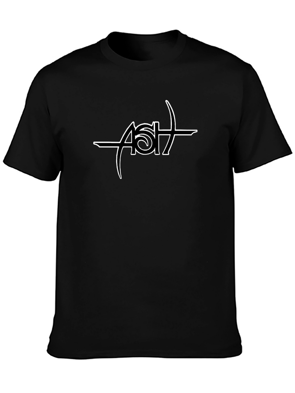Black ASH Logo Graphic Tee - Casual Comfort
