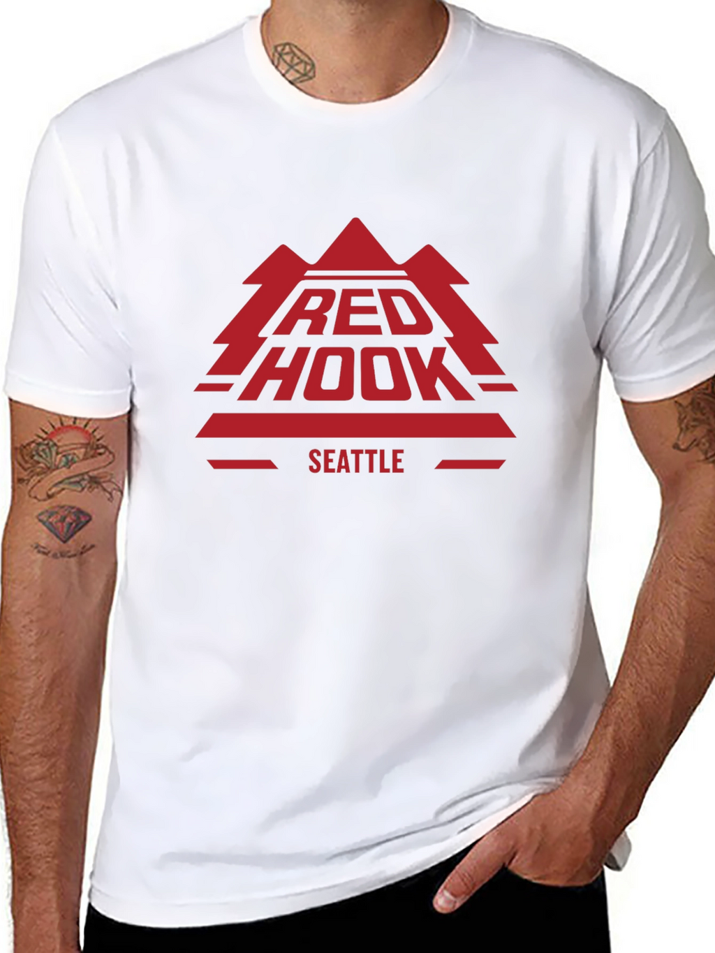 Red Hook Seattle Graphic T-Shirt - Black