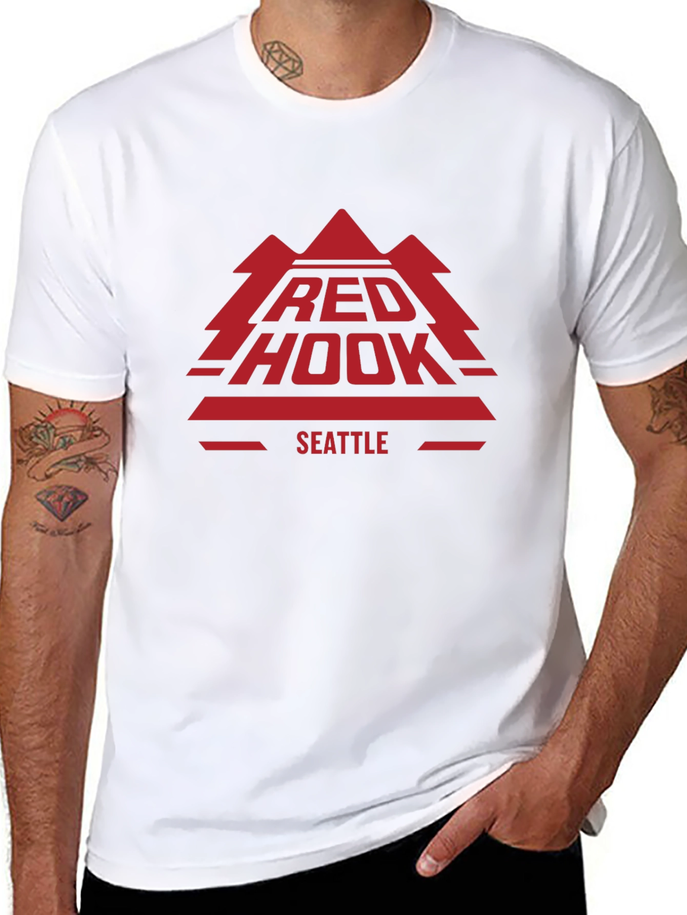 Red Hook Seattle Graphic T-Shirt - Black