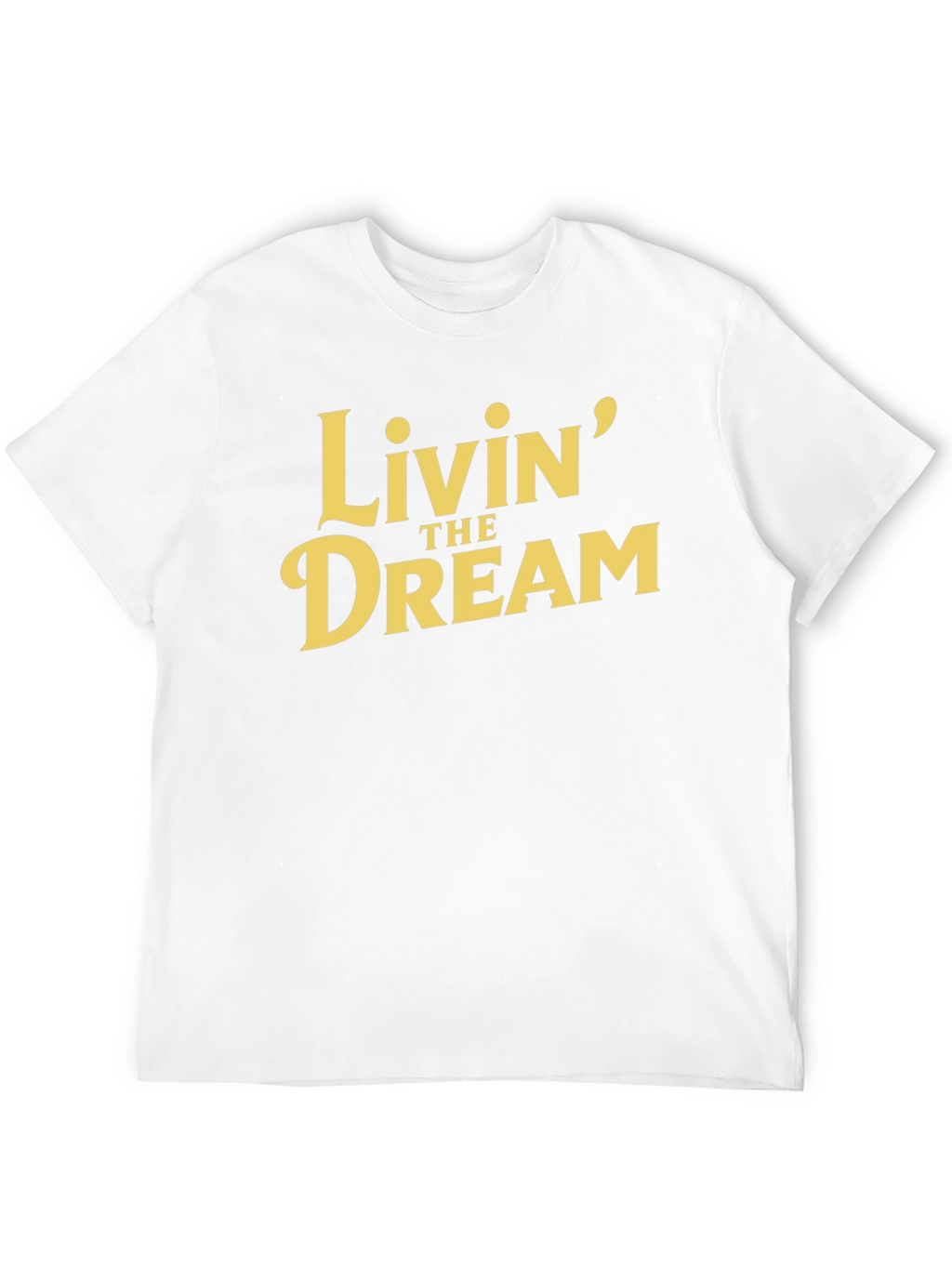 Livin the Dream Graphic Tee - Black Cotton T-Shirt