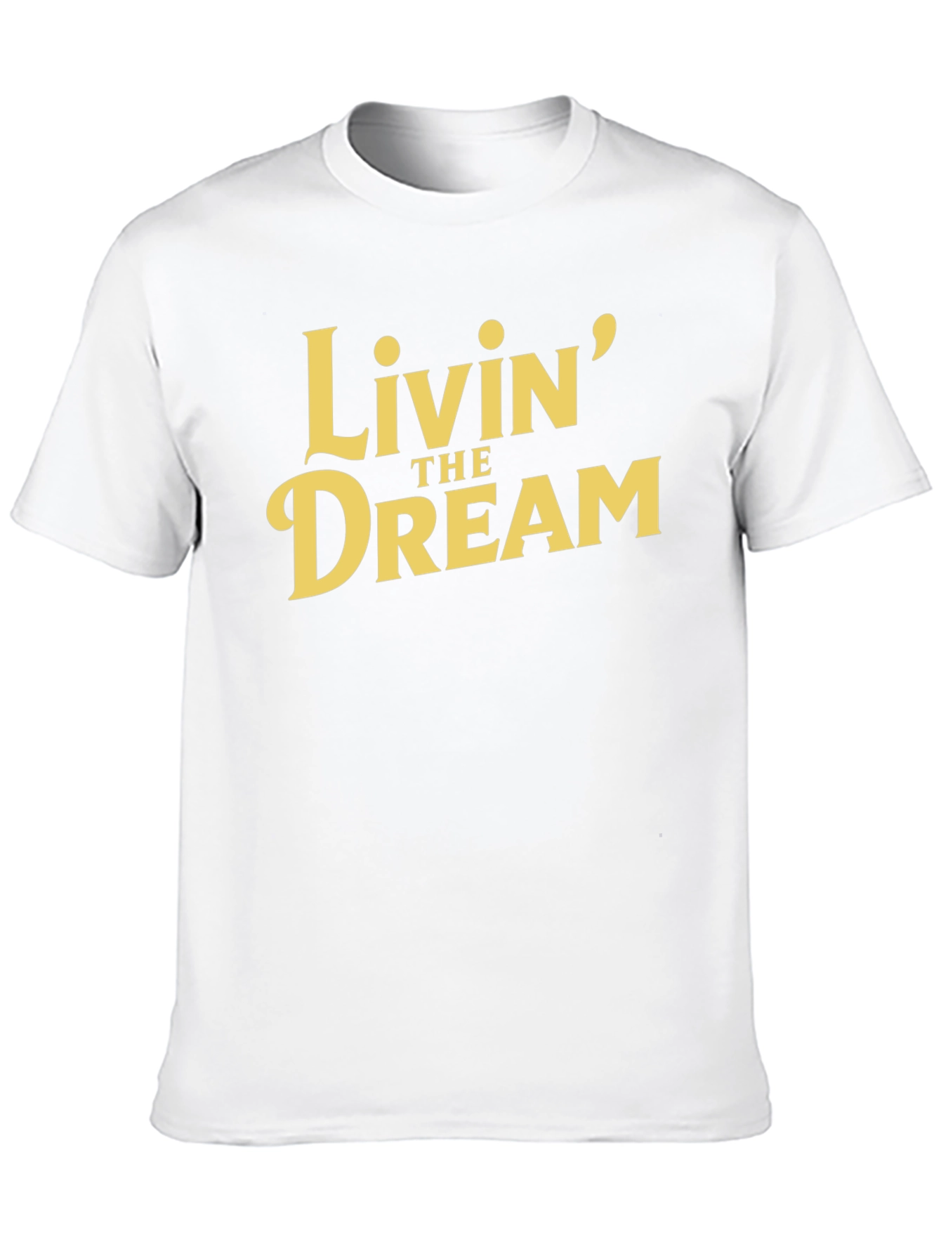 Livin the Dream Graphic Tee - Black Cotton T-Shirt
