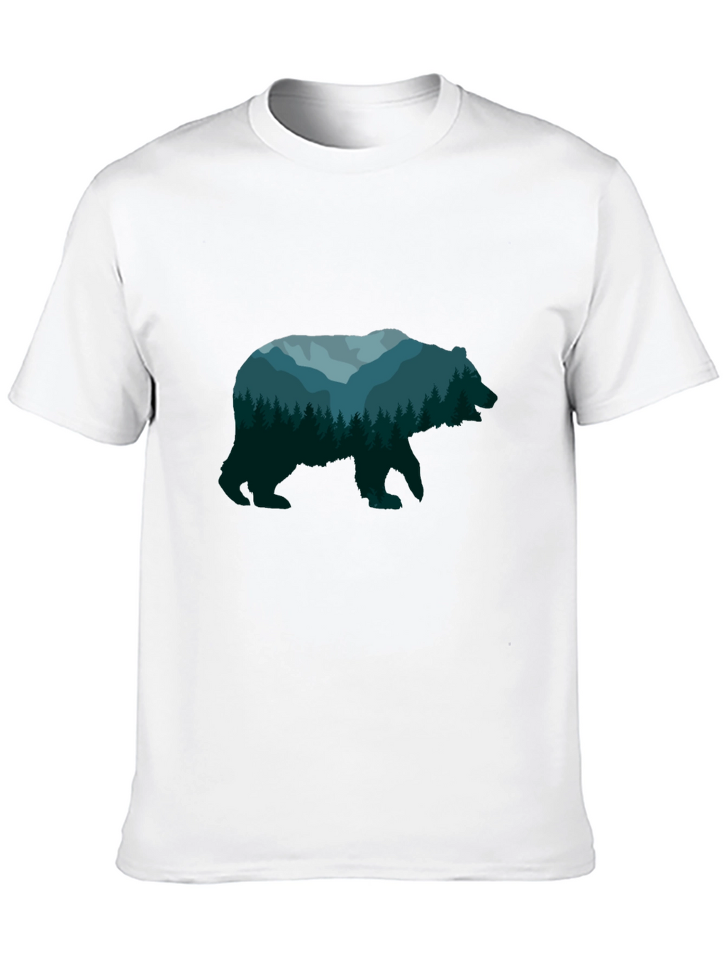 Nature Bear Graphic Tee - Unisex Black T-Shirt