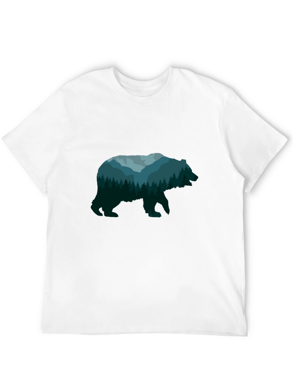 Nature Bear Graphic Tee - Unisex Black T-Shirt