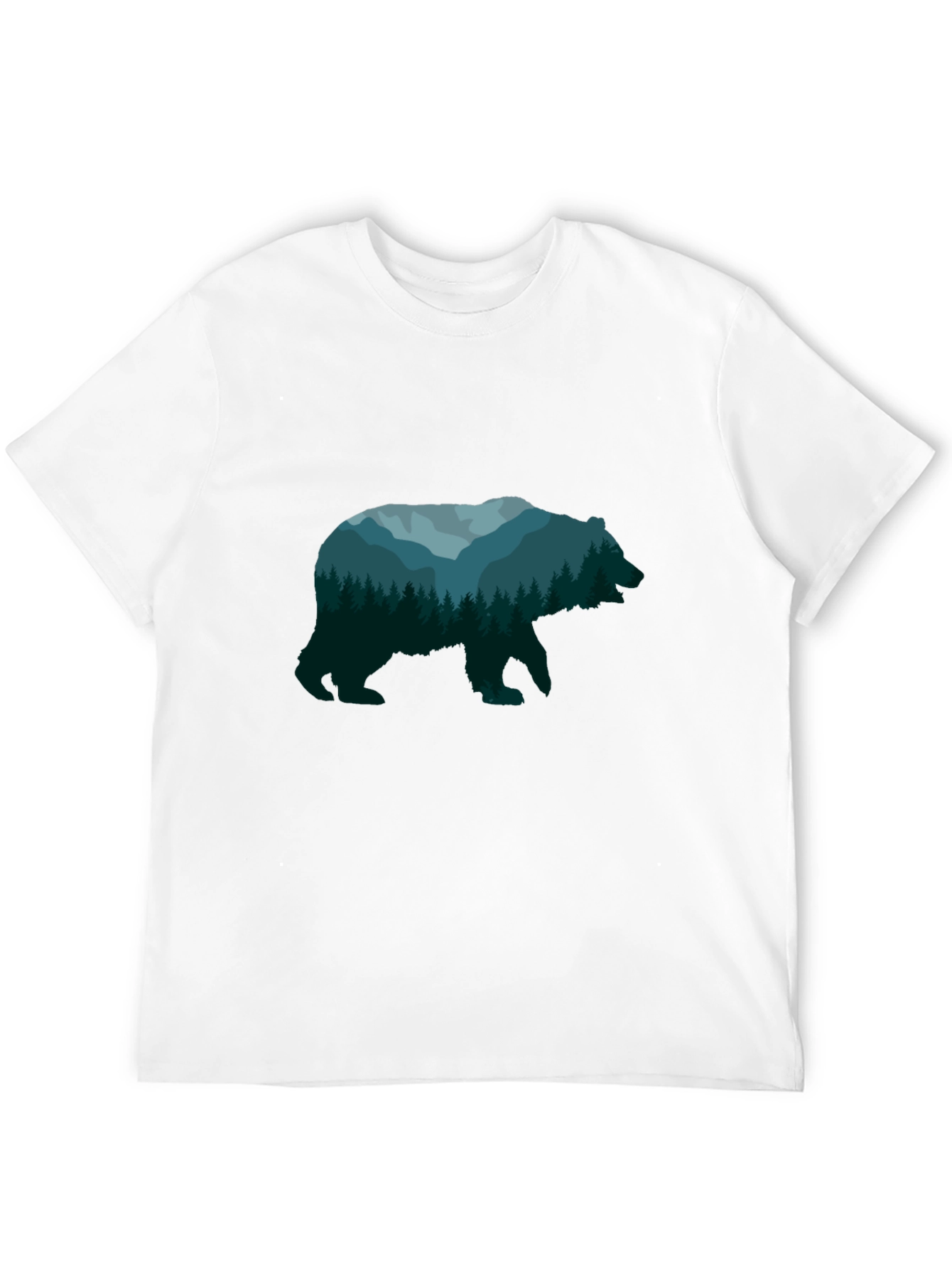 Nature Bear Graphic Tee - Unisex Black T-Shirt