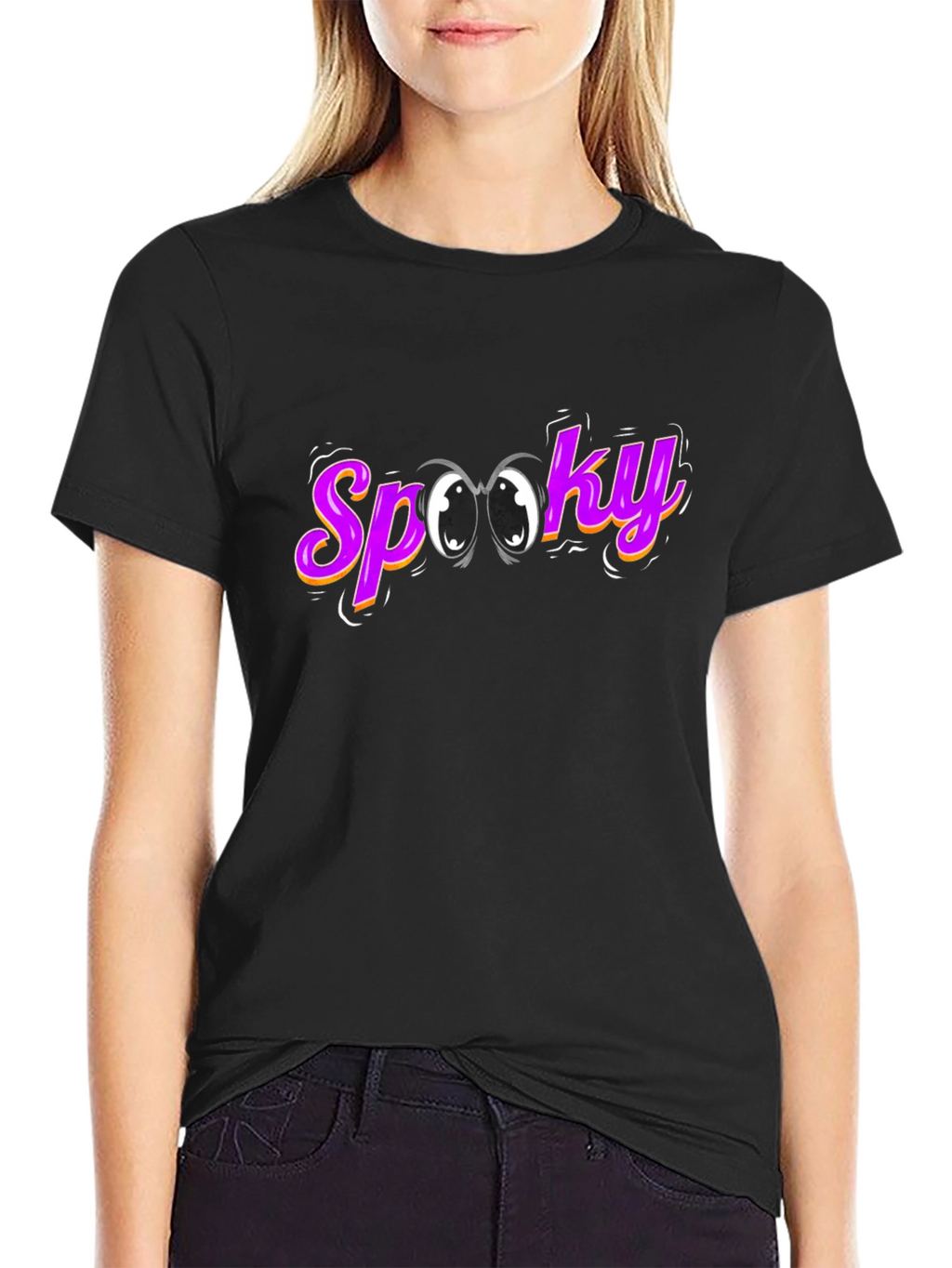 Spooky Eyes Graphic Tee - Halloween Style!