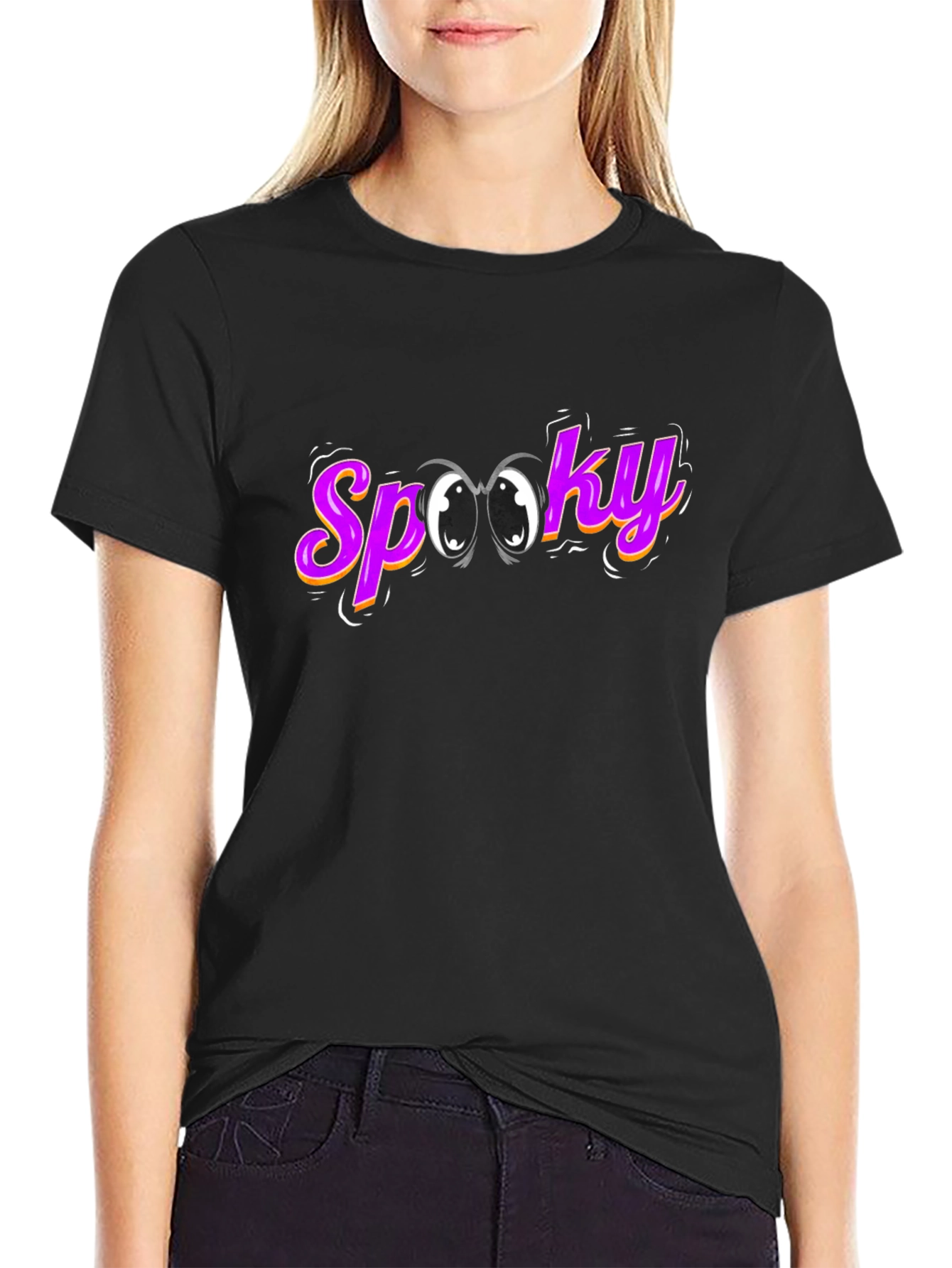 Spooky Eyes Graphic Tee - Halloween Style!
