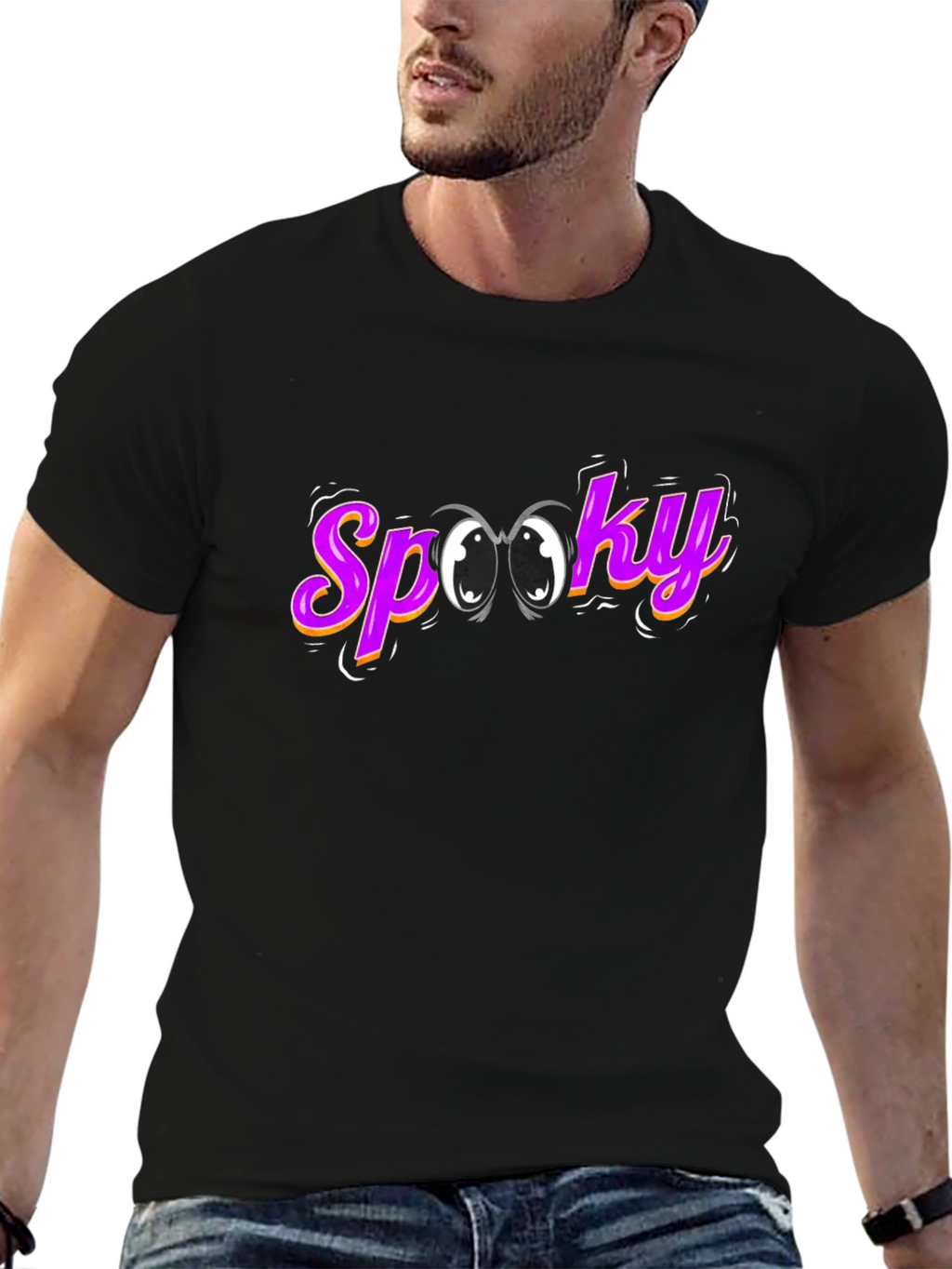 Spooky Eyes Graphic Tee - Halloween Style!