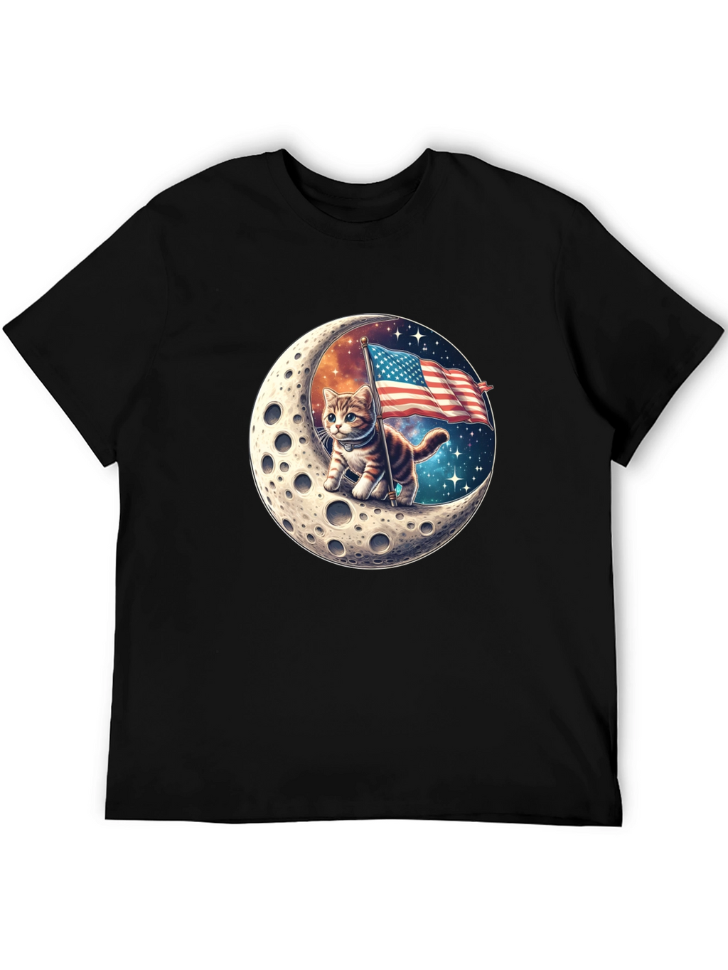 Patriotic Moon Cat T-Shirt