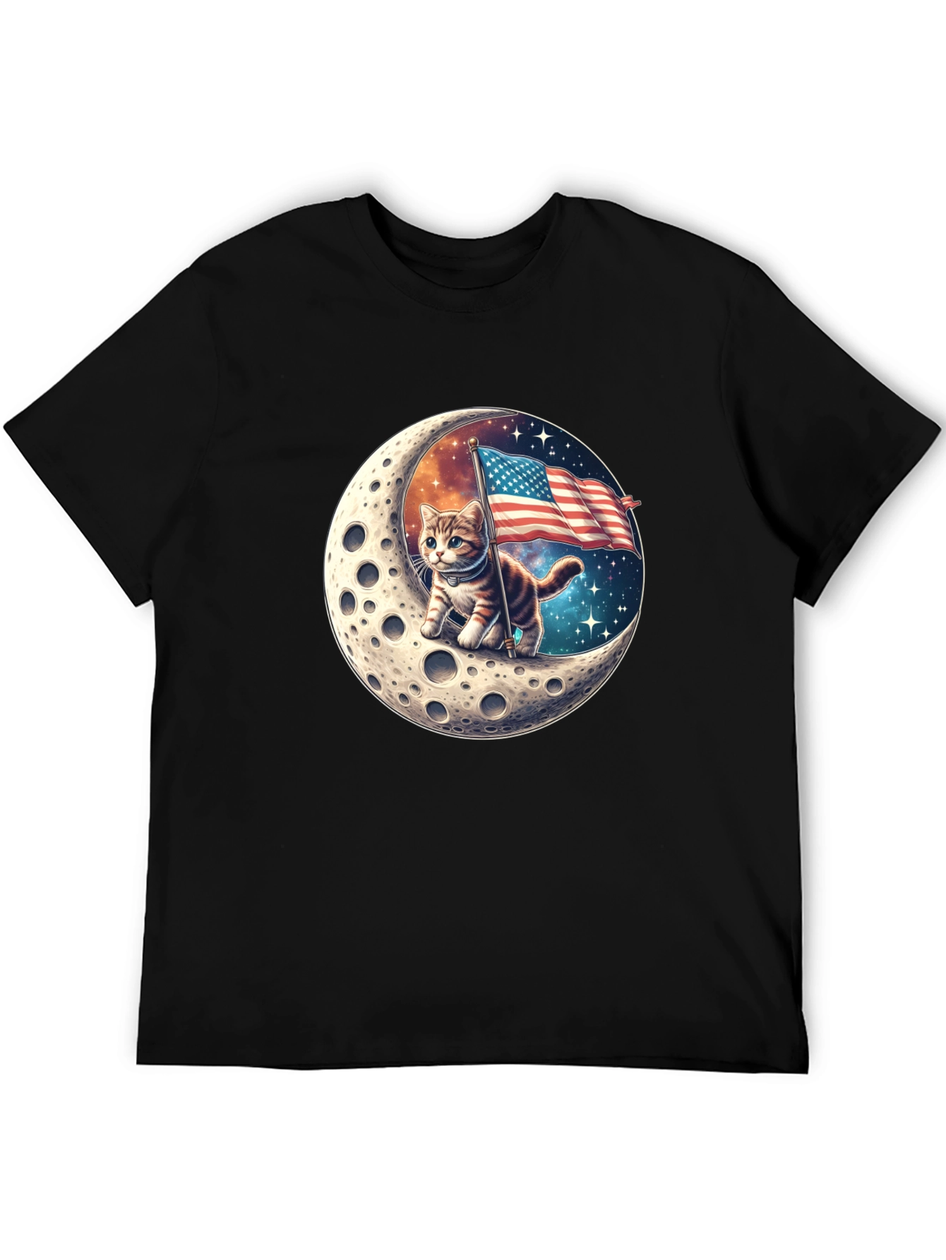 Patriotic Moon Cat T-Shirt