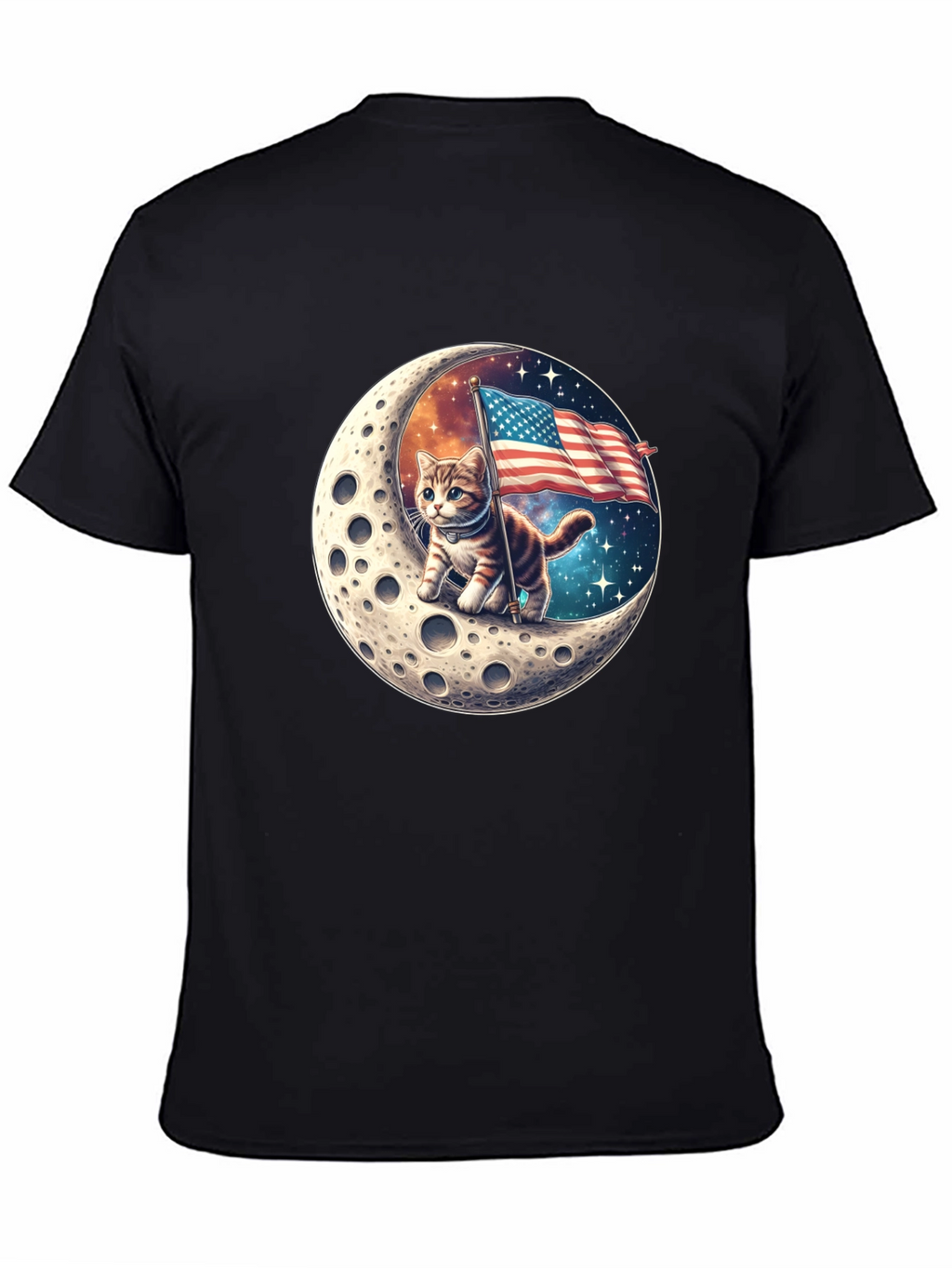 Patriotic Moon Cat T-Shirt