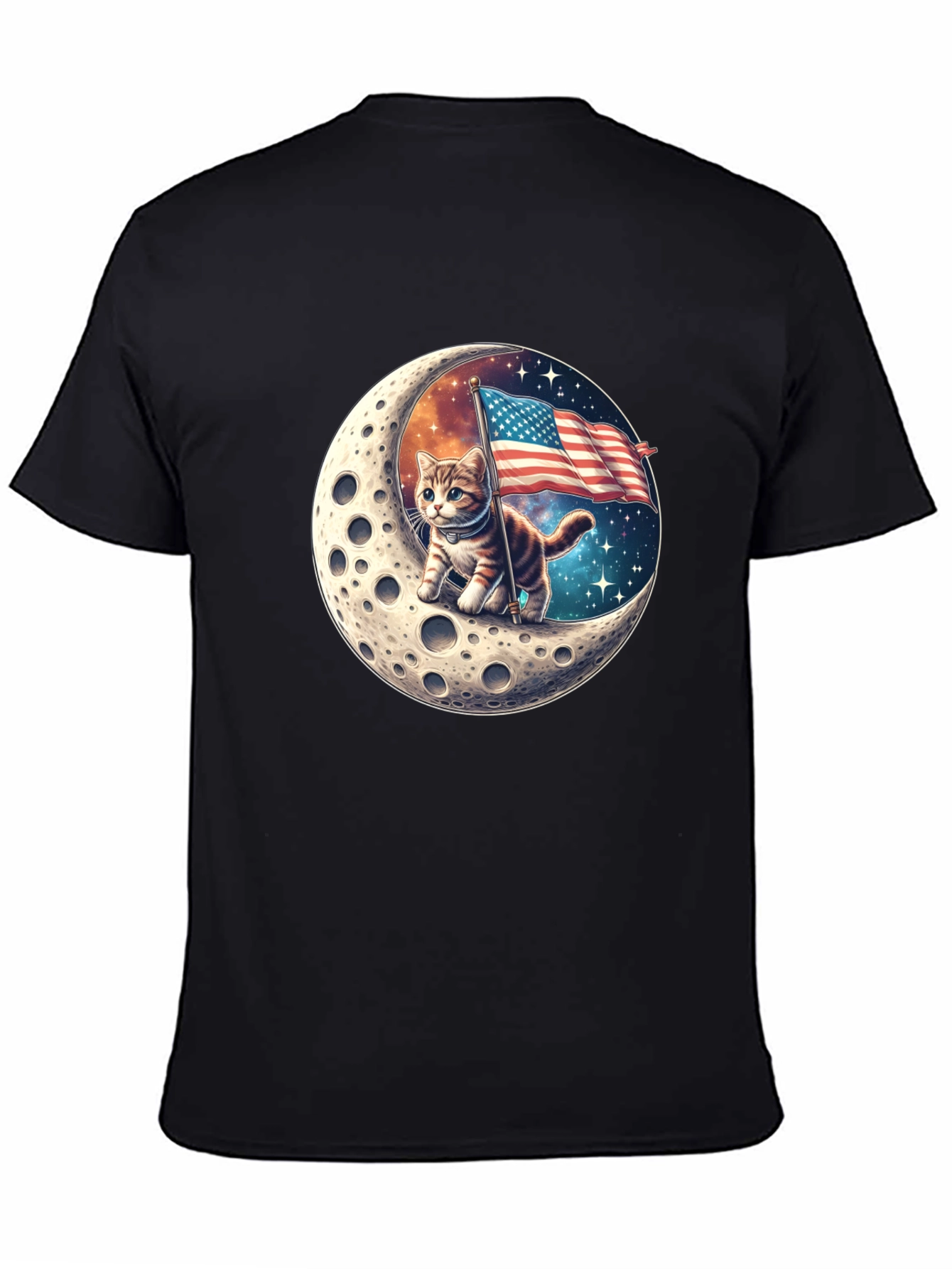 Patriotic Moon Cat T-Shirt