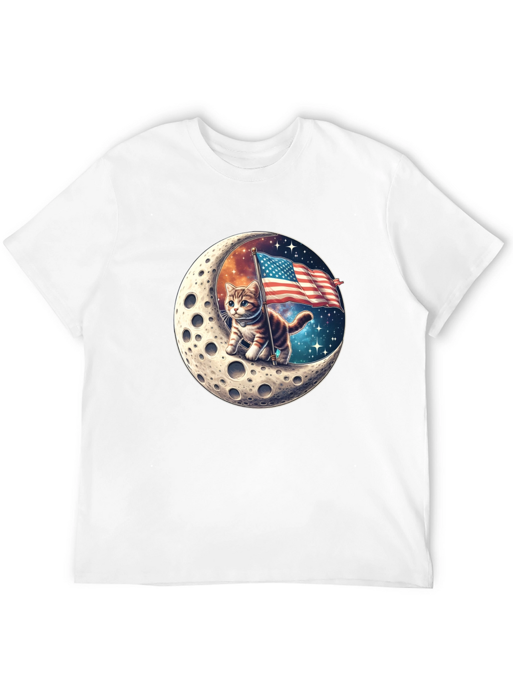 Patriotic Moon Cat T-Shirt
