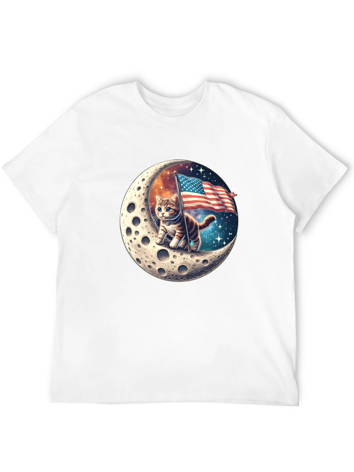 Patriotic Moon Cat T-Shirt