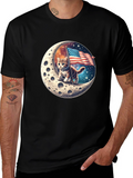 Patriotic Moon Cat T-Shirt