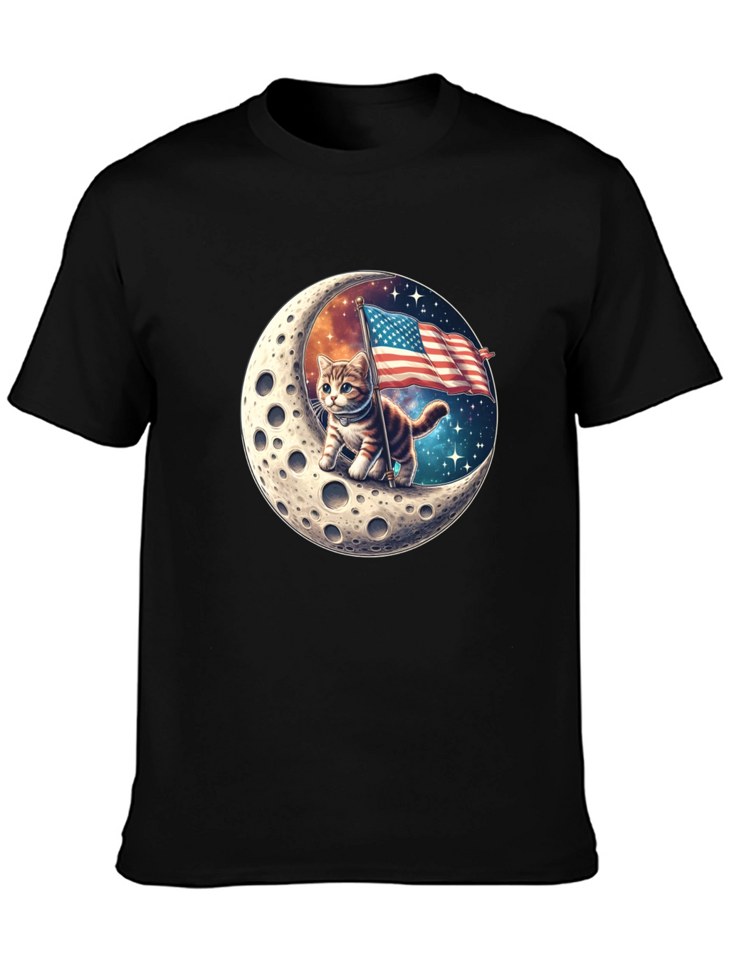 Patriotic Moon Cat T-Shirt