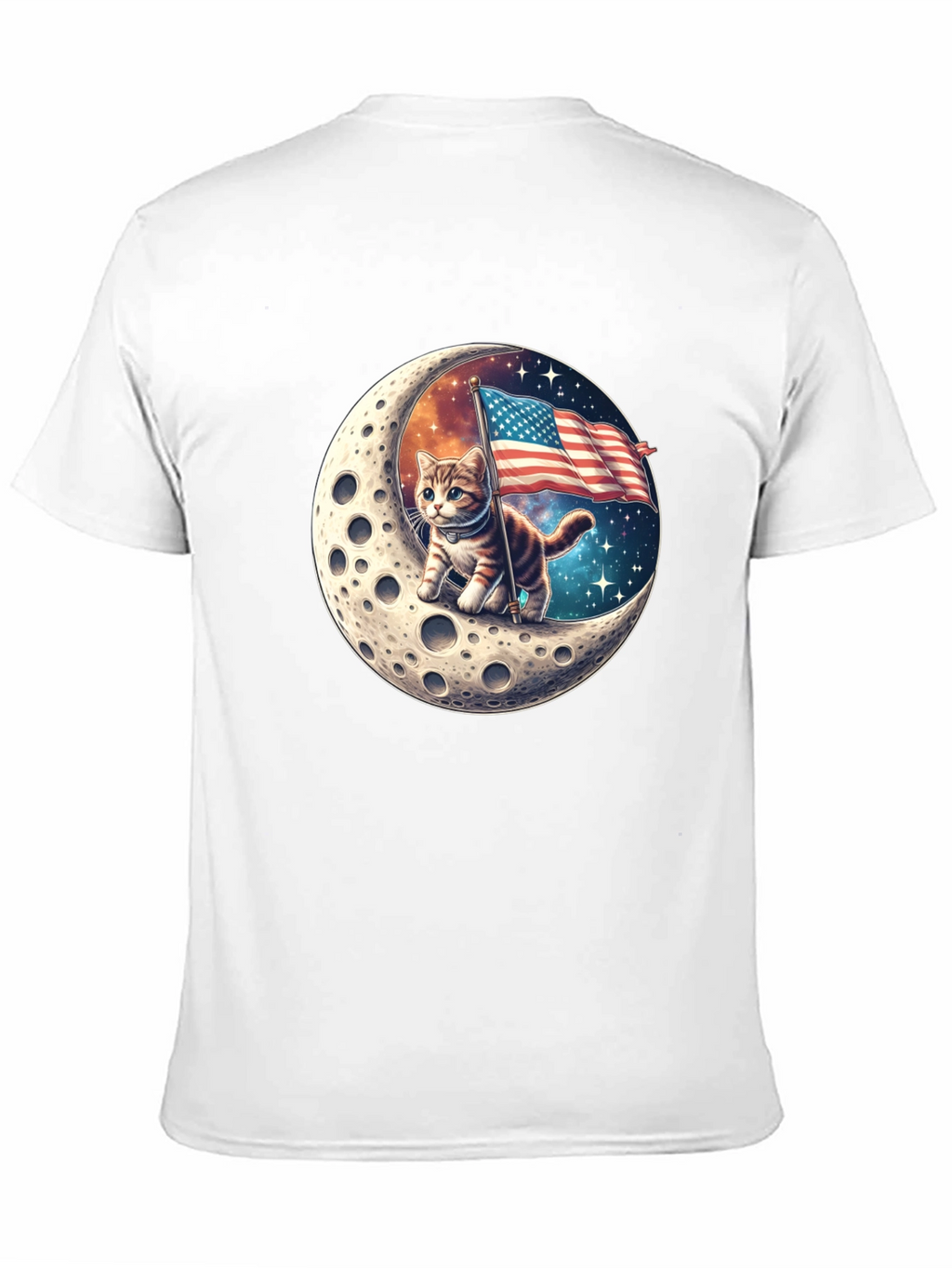 Patriotic Moon Cat T-Shirt