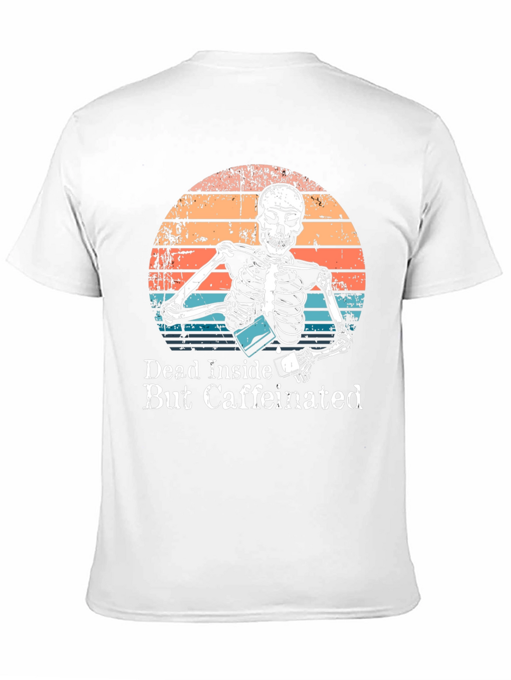 Dead Inside But Caffeinated Skeleton Graphic Tee