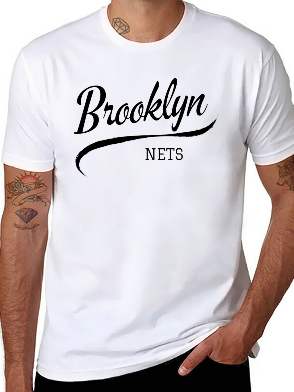Brooklyn Nets Black Graphic Tee