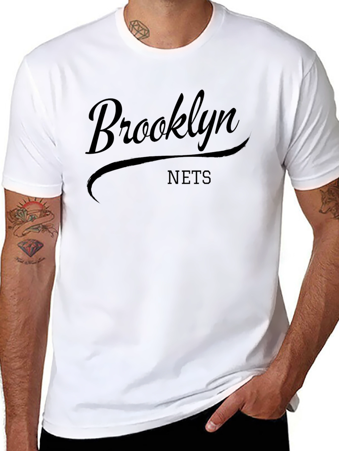 Brooklyn Nets Black Graphic Tee