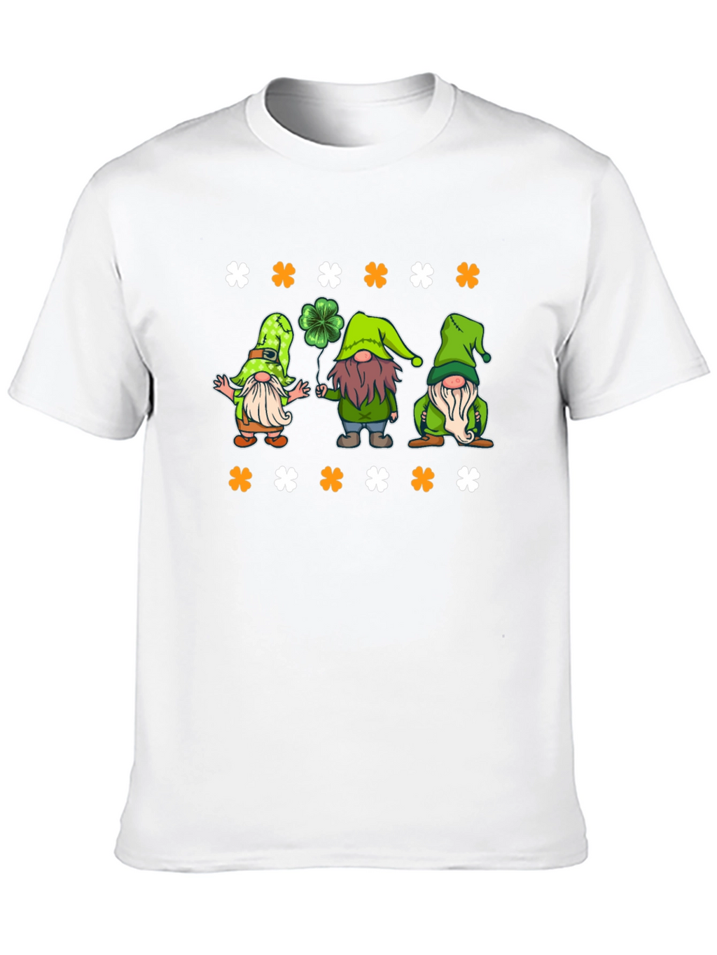 St. Patricks Day Gnomes Black T-Shirt