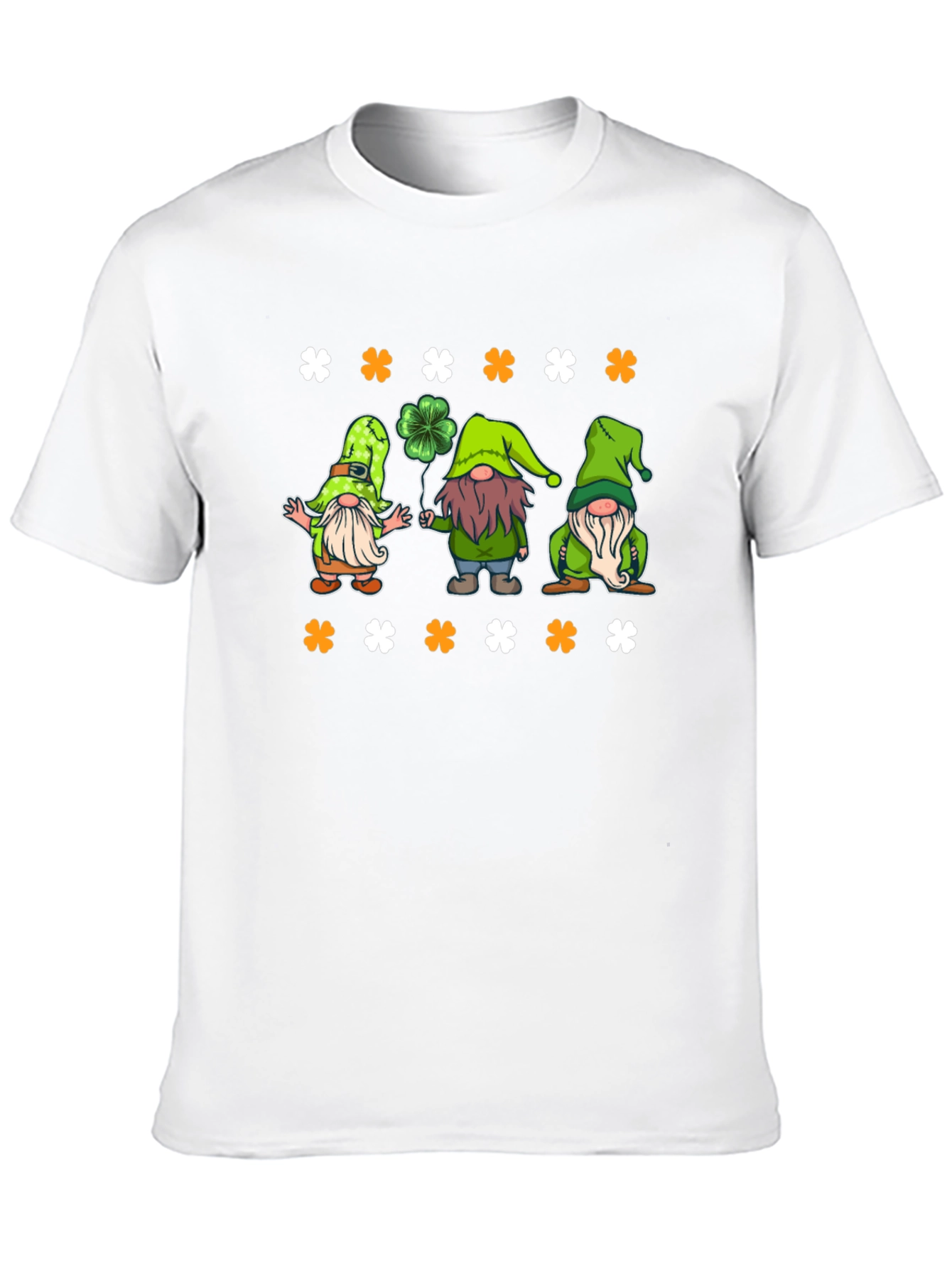 St. Patricks Day Gnomes Black T-Shirt