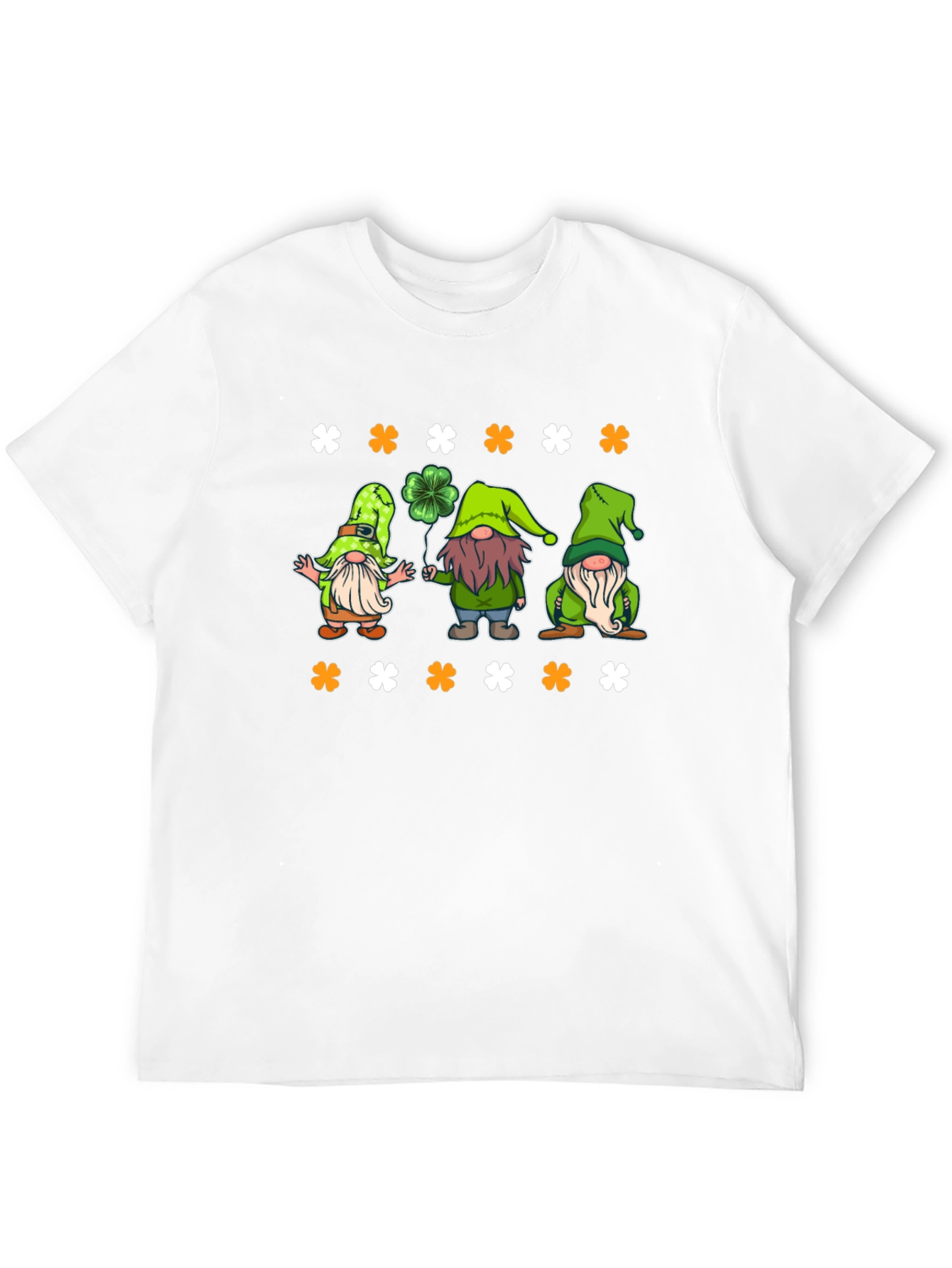 St. Patricks Day Gnomes Black T-Shirt