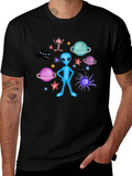 Alien Graphic Tee - Space Galaxy Print