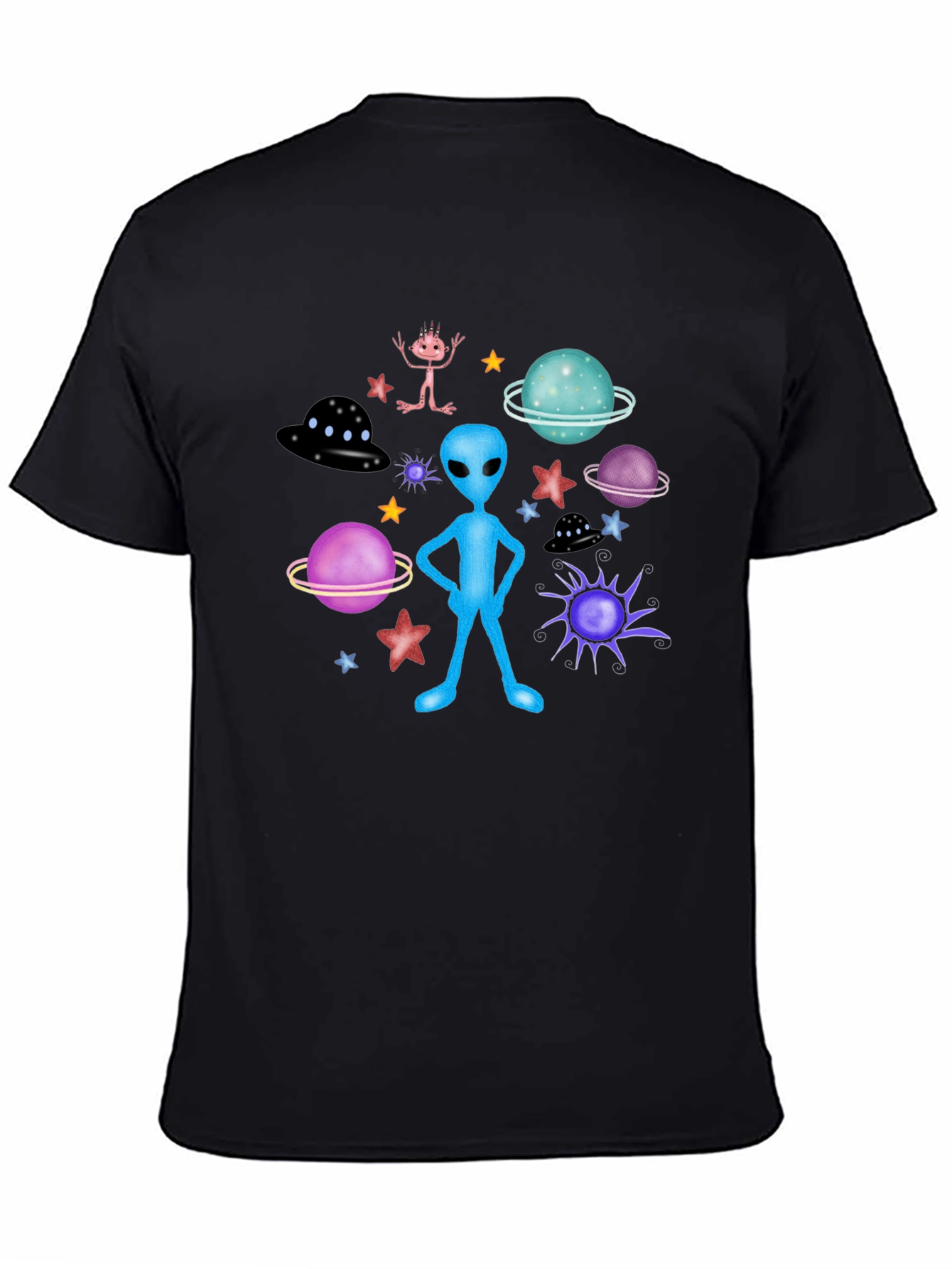 Alien Graphic Tee - Space Galaxy Print