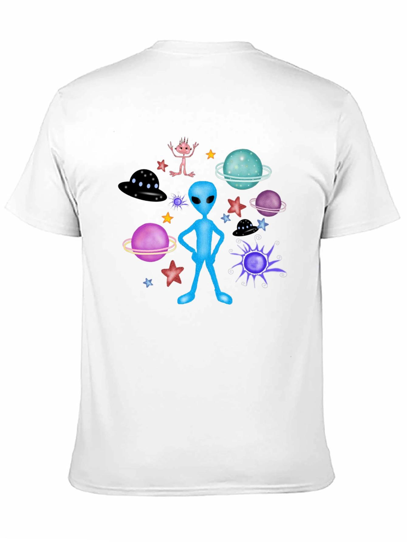 Alien Graphic Tee - Space Galaxy Print