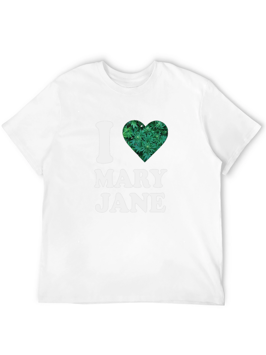 I Heart Mary Jane T-Shirt - Cannabis Leaf Design