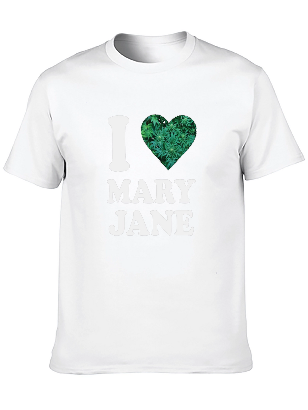 I Heart Mary Jane T-Shirt - Cannabis Leaf Design