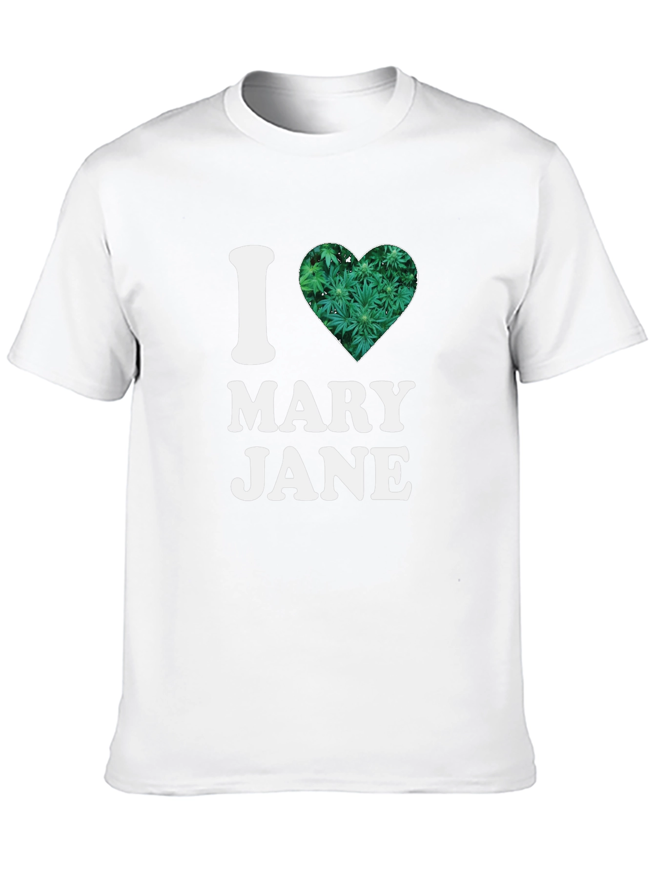 I Heart Mary Jane T-Shirt - Cannabis Leaf Design