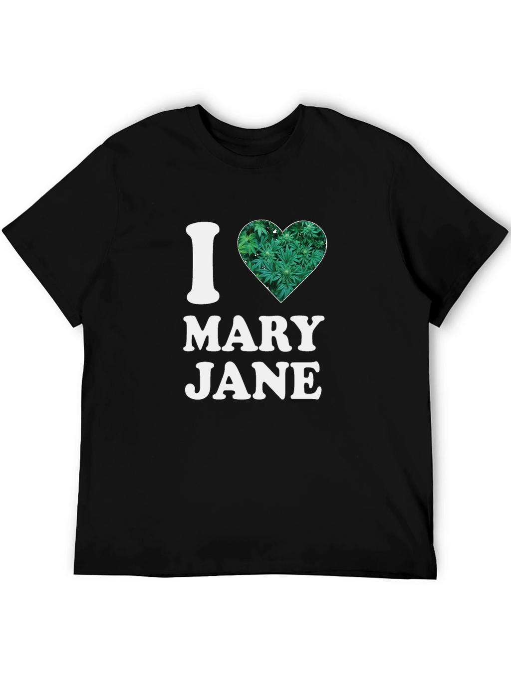 I Heart Mary Jane T-Shirt - Cannabis Leaf Design