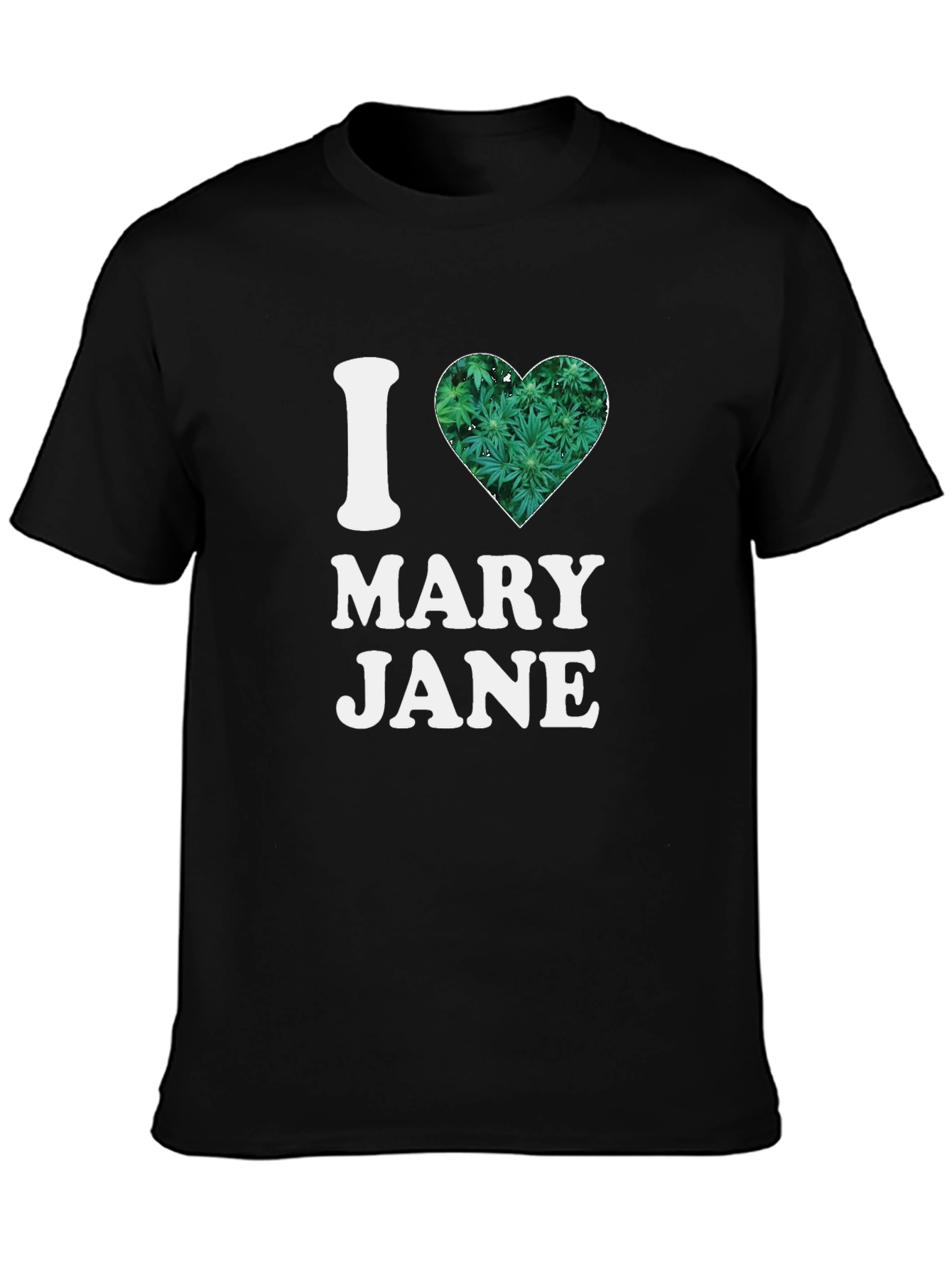 I Heart Mary Jane T-Shirt - Cannabis Leaf Design