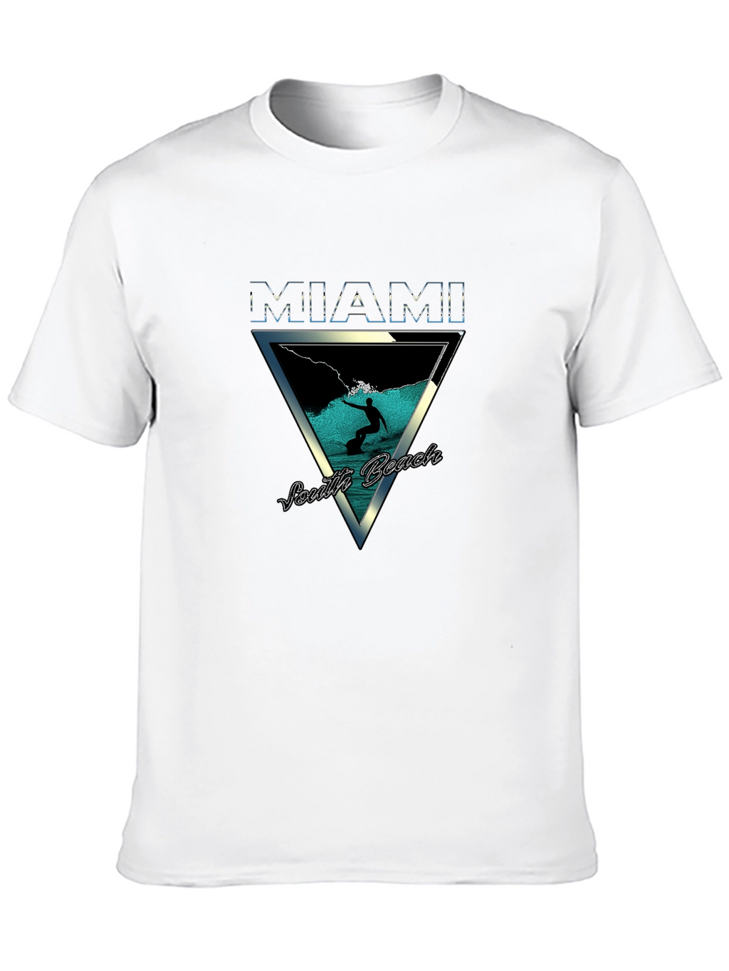 Miami South Beach Graphic Tee - Surfer Design