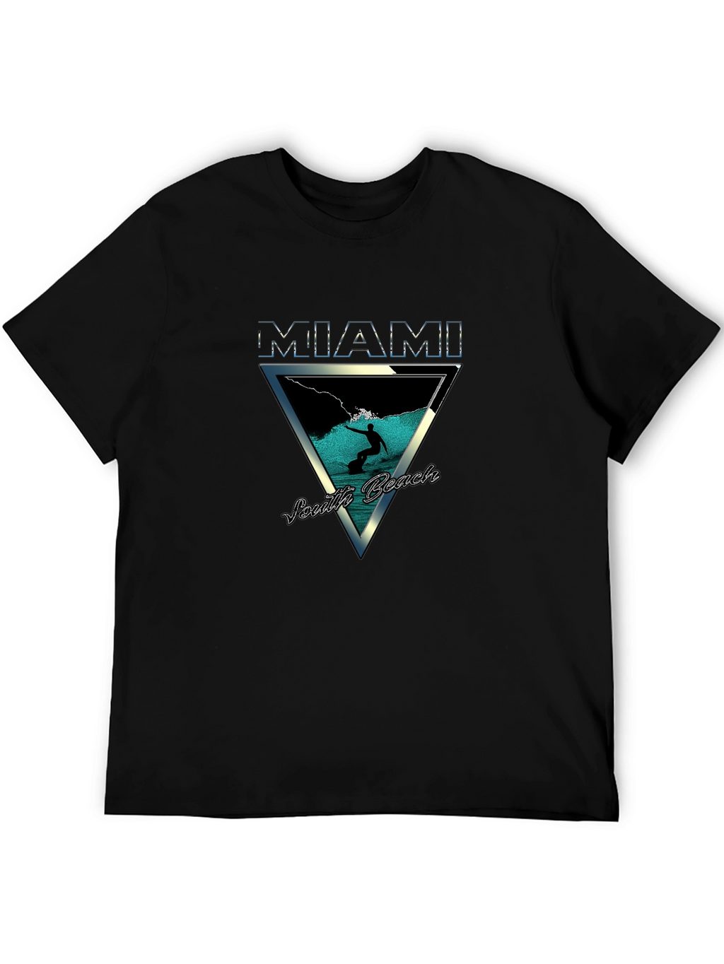 Miami South Beach Graphic Tee - Surfer Design