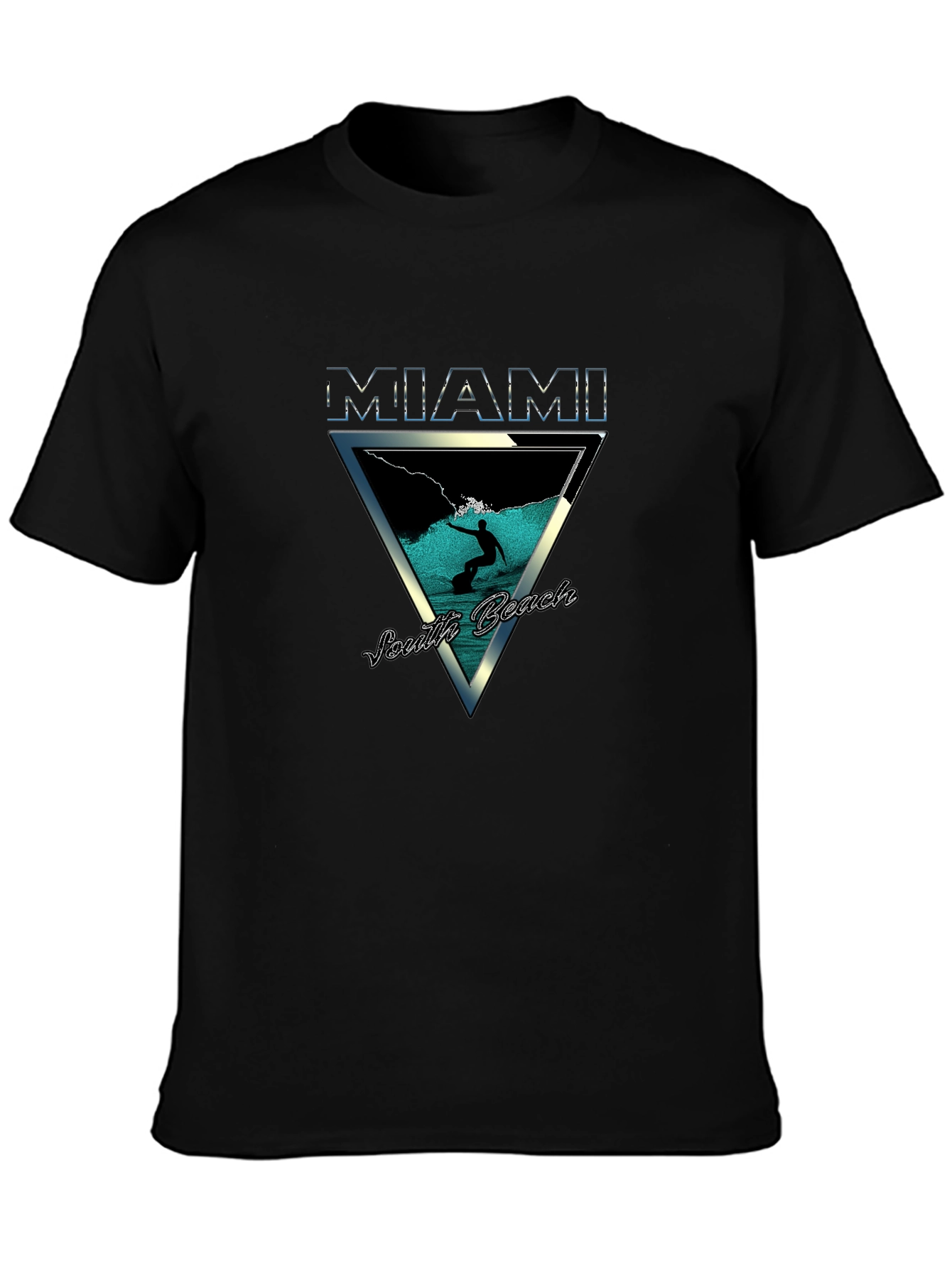Miami South Beach Graphic Tee - Surfer Design