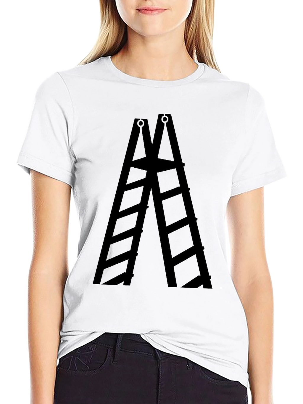 Ladder Graphic Tee - Solid Black