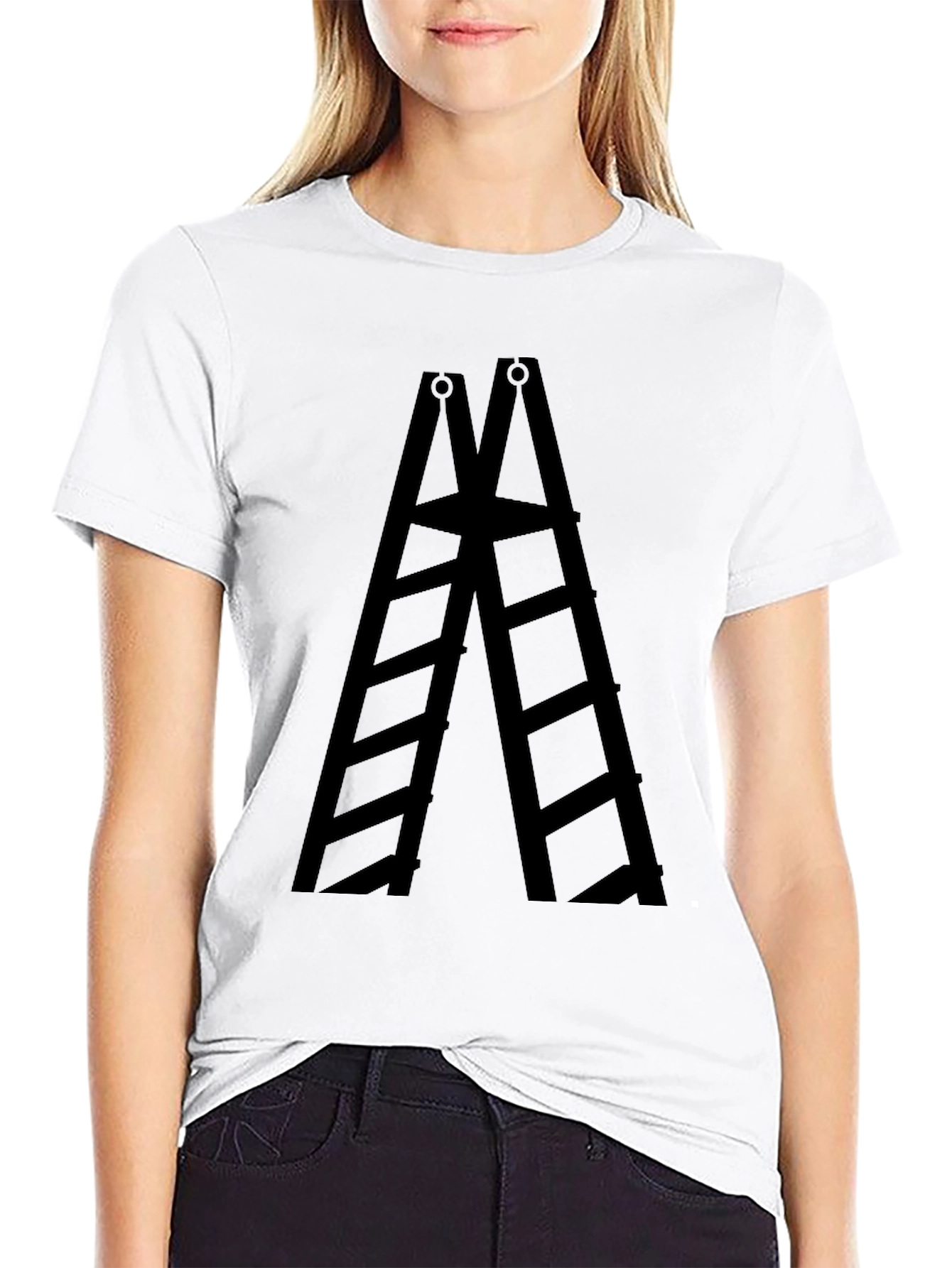 Ladder Graphic Tee - Solid Black