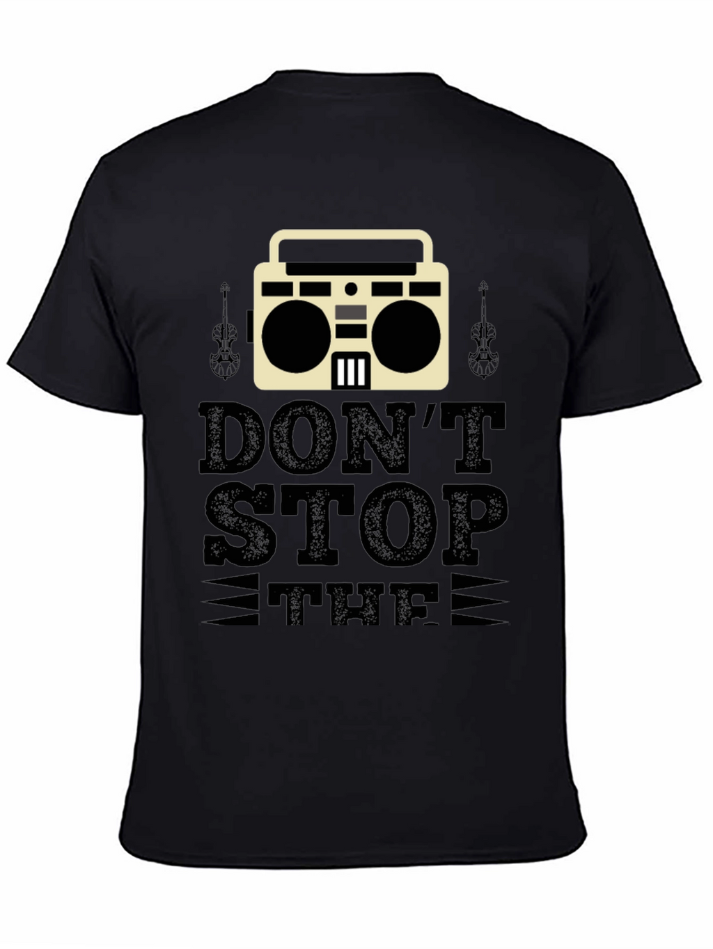 Dont Stop the Music Black T-Shirt