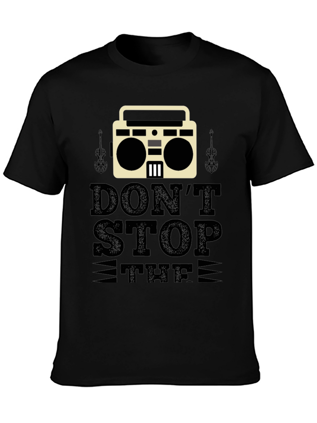 Dont Stop the Music Black T-Shirt