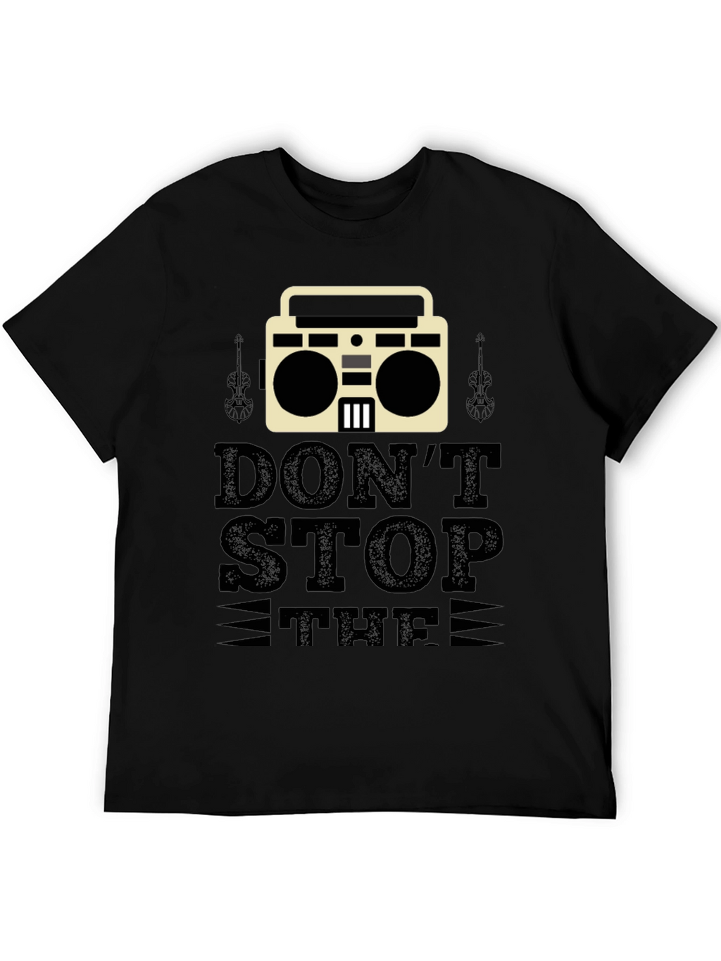 Dont Stop the Music Black T-Shirt
