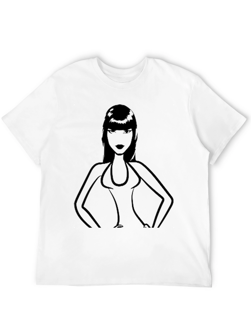 Silhouette Woman Graphic T-Shirt - Black